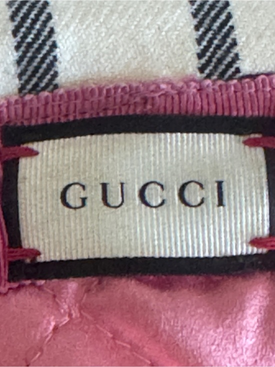 NWOT $1.230 GUCCI Black & Cream Plaid Newsboy Cap with Bow, sz M main image 9